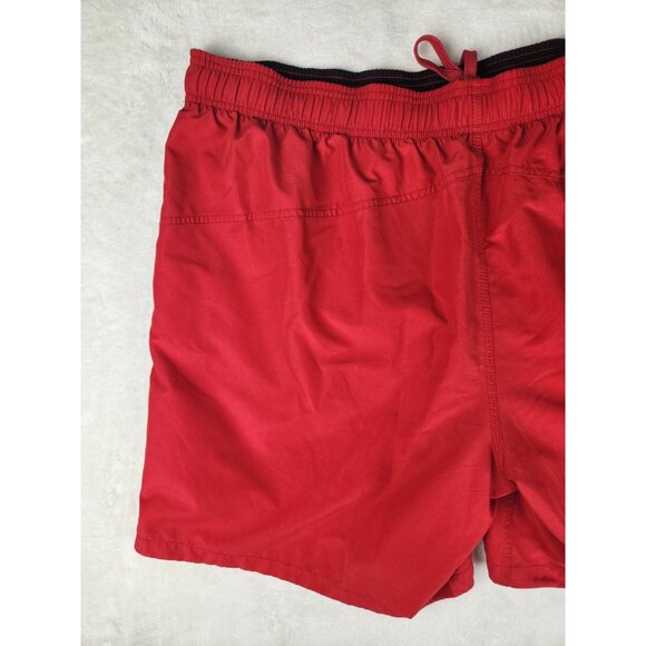 Speedo Mens Shorts Swim Trunks Red Size XXL String Waistband - Picture 8 of 14